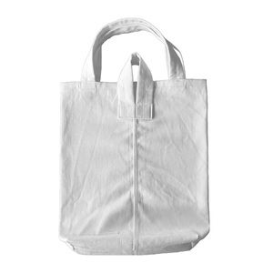 Handmade Tote Bag made with Upcycled White Cotton Fabric.